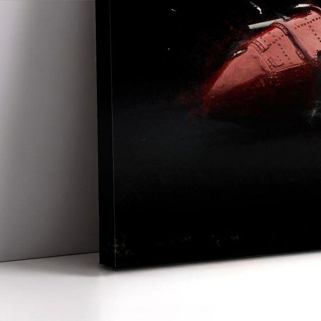 Πίνακας σε καμβά Vintage red car painting