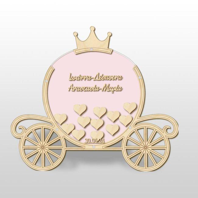 Wooden wishes board, Cinderella carriage pumpkin