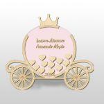 Wooden wishes board, Cinderella carriage pumpkin