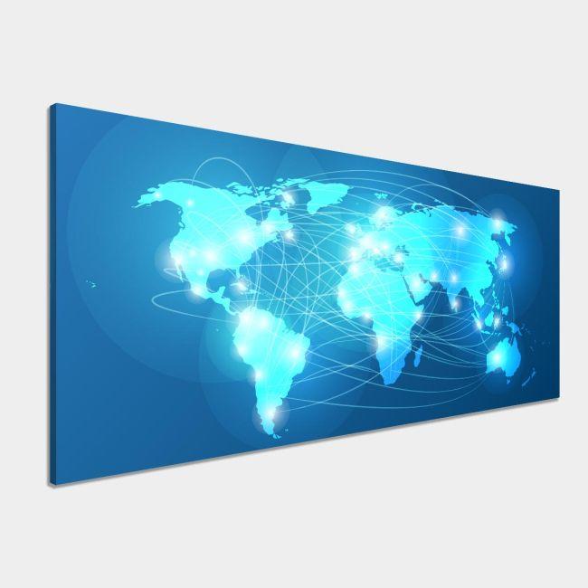 Canvas print A world to travel, panoramic