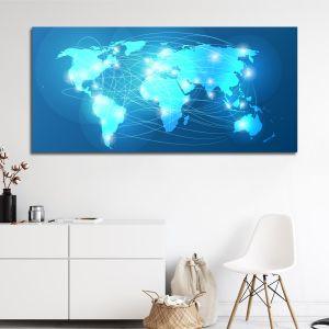 Πίνακας σε καμβά A world to travel, πανοραμικός