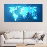 Canvas print A world to travel, panoramic