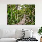 Canvas print Bridge, Rope bridge