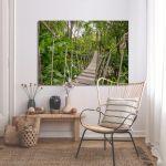 Canvas print Bridge, Rope bridge