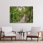 Canvas print Bridge, Rope bridge