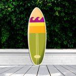 Σανίδα surf 2, ξύλινη φιγούρα εκτυπωμένη