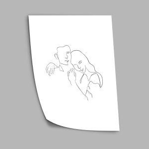 Passion line art XIV, poster 2