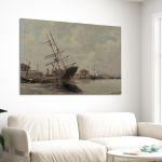 Canvas print Ship at harbor Xatzis