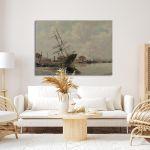 Canvas print Ship at harbor Xatzis