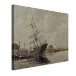 Canvas print Ship at harbor Xatzis