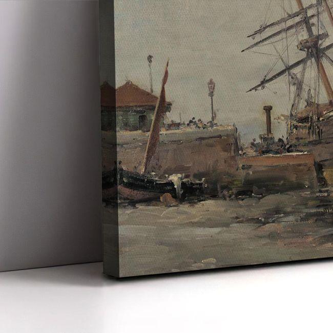 Canvas print Ship at harbor Xatzis