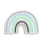 Wooden figure printed Nordic rainbow 3