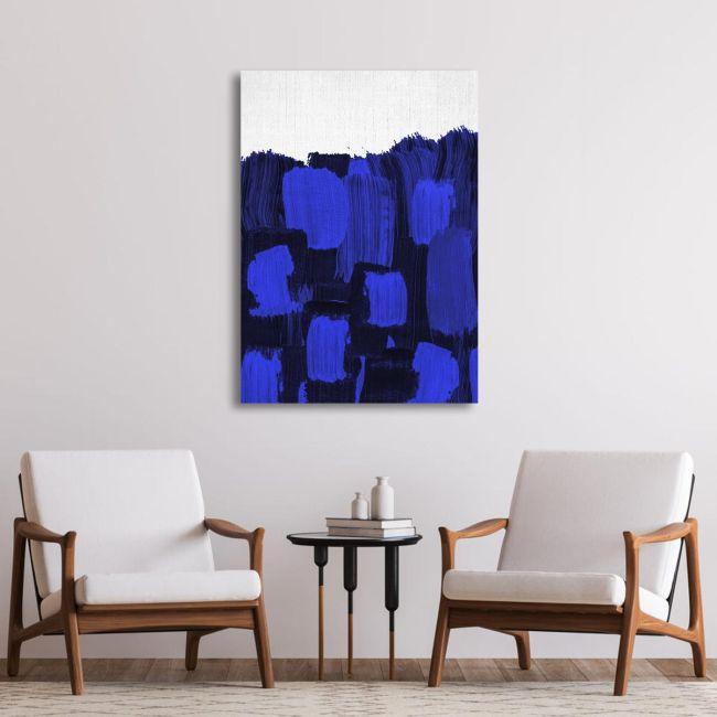 Canvas print A set of brushes (blue)