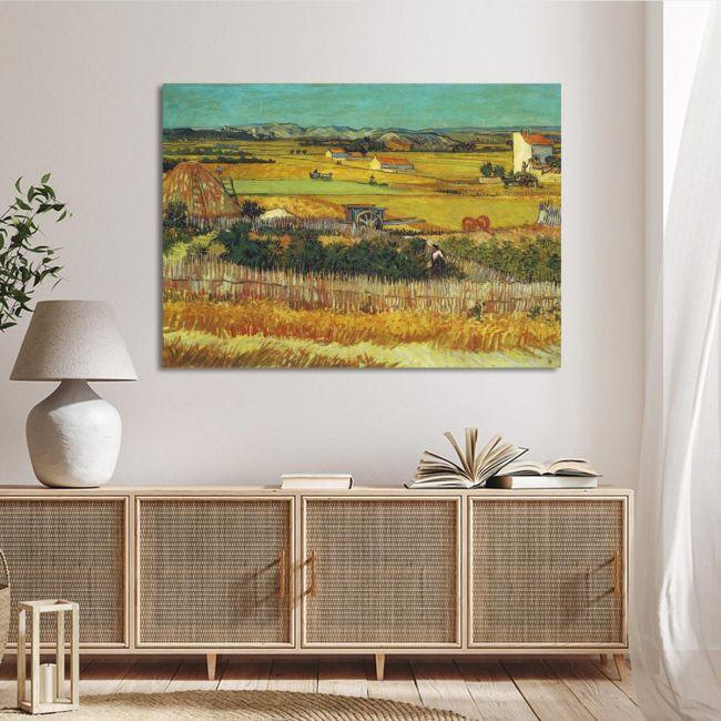 Canvas print Harvest at la Crau, Vincent van Gogh