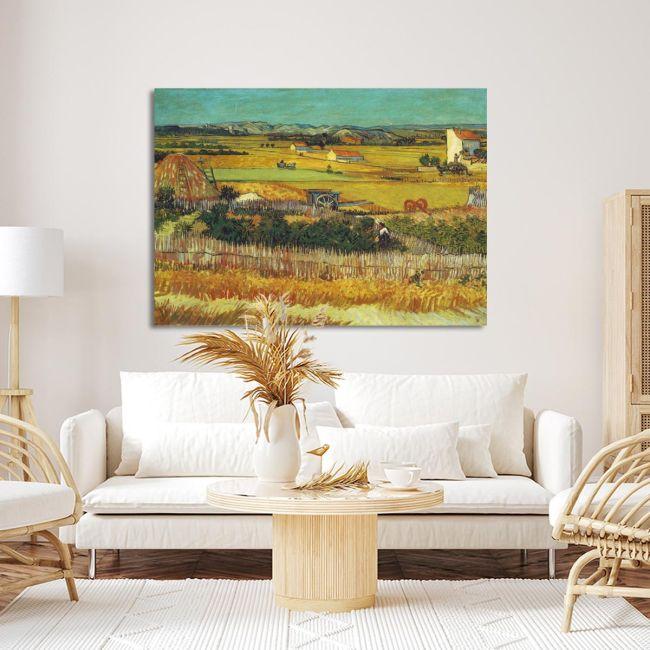 Canvas print Harvest at la Crau, Vincent van Gogh