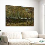 Canvas print Lane with poplars, Vincent van Gogh