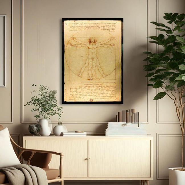 Πίνακας ζωγραφικής The vitruvian man by Leonardo da Vinci