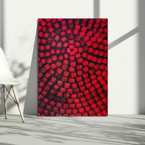 Canvas print Acrylic red on black II
