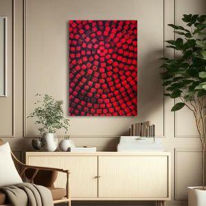 Canvas print Acrylic red on black II View 1 2