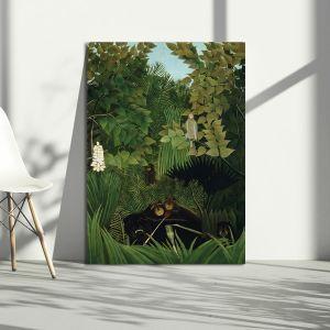 Canvas print The monkeys in the jungle, Rousseau H.