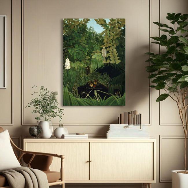 Πίνακας ζωγραφικής The monkeys in the jungle, Rousseau H.