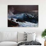 Canvas print Northeaster, Homer W, reproduction