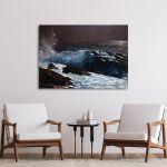 Canvas print Northeaster, Homer W, reproduction