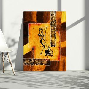 Πίνακας σε καμβά αφηρημένος, γεωμετρικός, Abstract oil painting, female