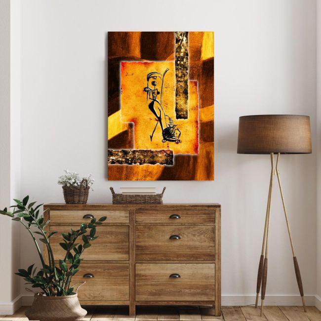 Πίνακας σε καμβά αφηρημένος, γεωμετρικός, Abstract oil painting, female