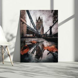 Πίνακας σε καμβά Λονδίνο, London bridge tower on wax