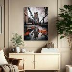 Canvas print London bridge tower on wax