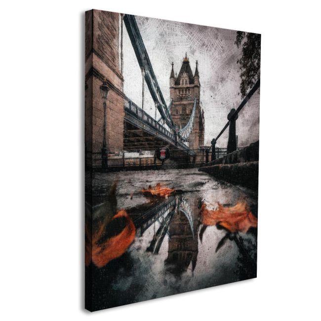 Canvas print London bridge tower on wax