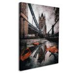 Canvas print London bridge tower on wax