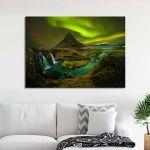 Canvas printAurora at Kirkjufell