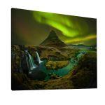 Πίνακας σε καμβά Βόρειο Σέλας, Aurora at Kirkjufell