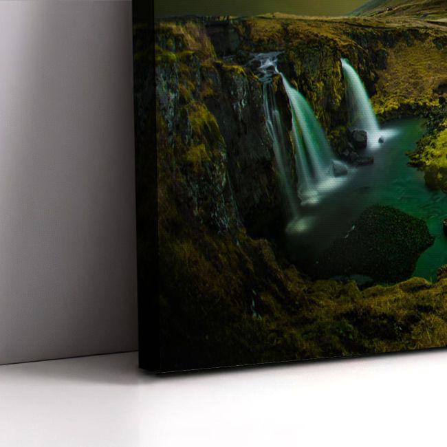 Canvas printAurora at Kirkjufell