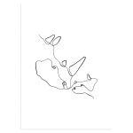 Animals line art rhinoceros αφίσα κάδρο  Αφίσα