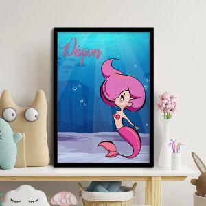 Kids canvas print Mermaid at sea