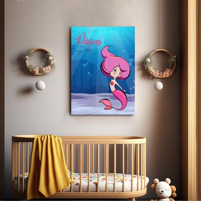 Kids canvas print Mermaid at sea