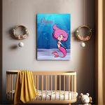Kids canvas print Mermaid at sea