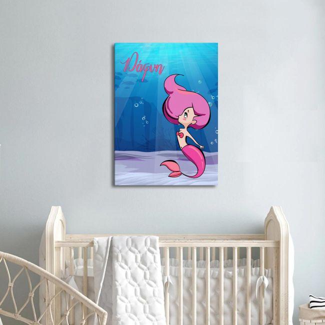 Kids canvas print Mermaid at sea