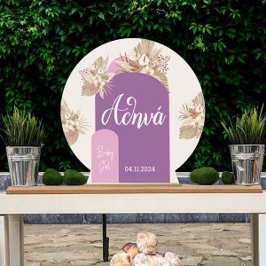 Wooden printed sign, Baby girl boho 2