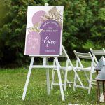 Canvas printwelcome baptism, Baby girl boho 2