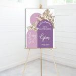 Πίνακας σε καμβά βάπτισης Baby girl boho 2 Καμβάς τελαρωμένος