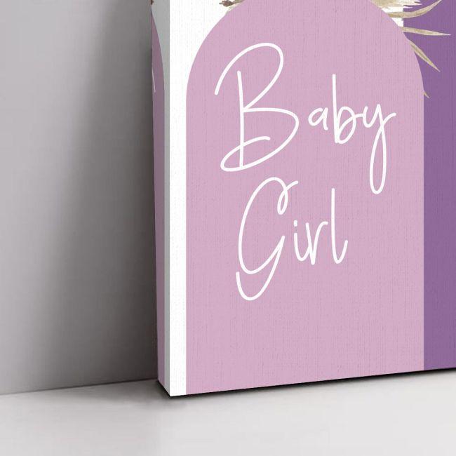 Canvas printwelcome baptism, Baby girl boho 2