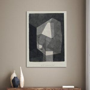 Canvas print Rough cut head, Klee P.