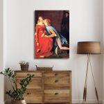 Canvas print Francesca da Rimini, Ingres Jean August