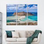 Canvas print Aegean Balos,3 panels