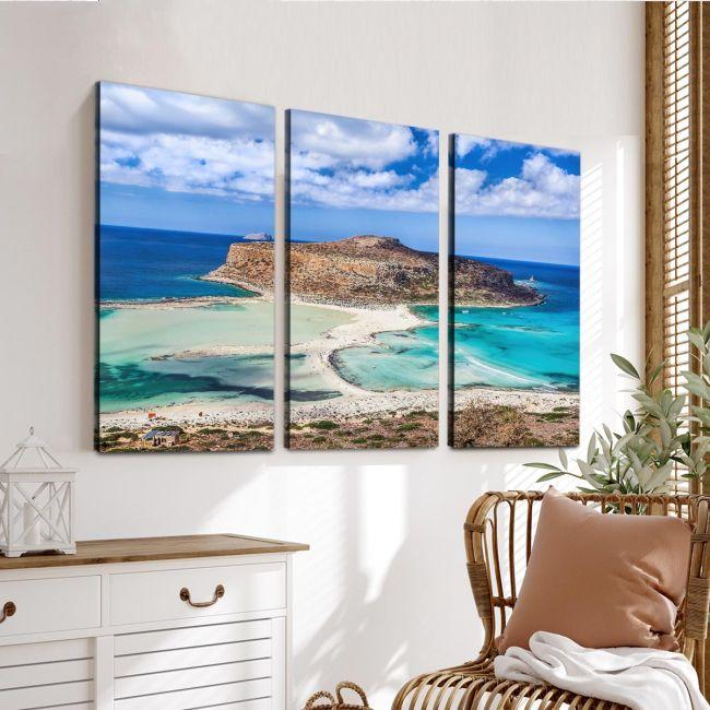 Canvas print Aegean Balos,3 panels