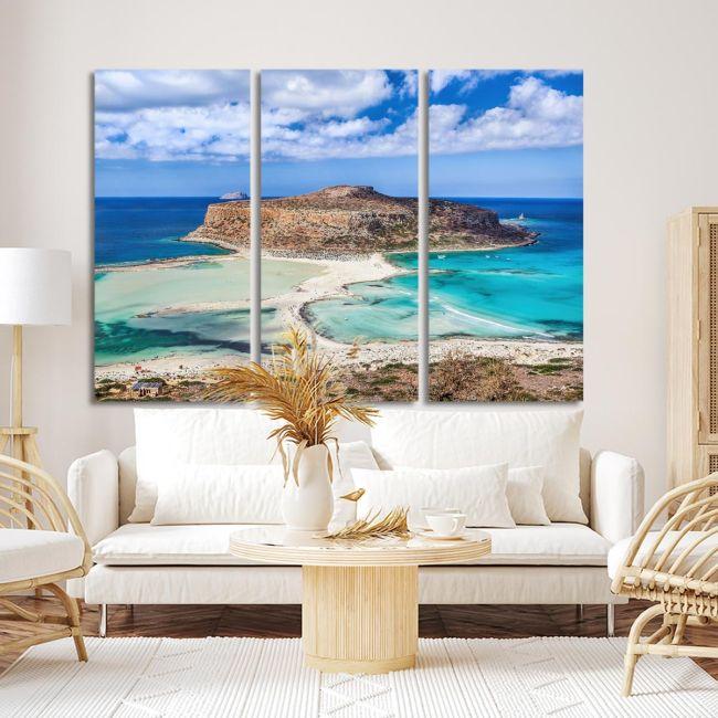 Canvas print Aegean Balos,3 panels